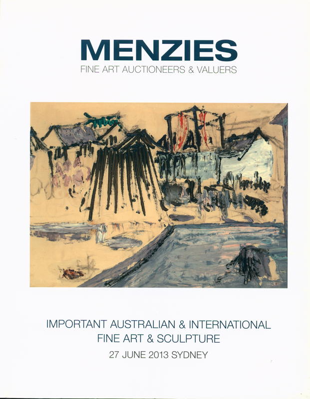 Important Australian and International fine art and sculpture : 27 June 2013 Sydney / Menzies cover