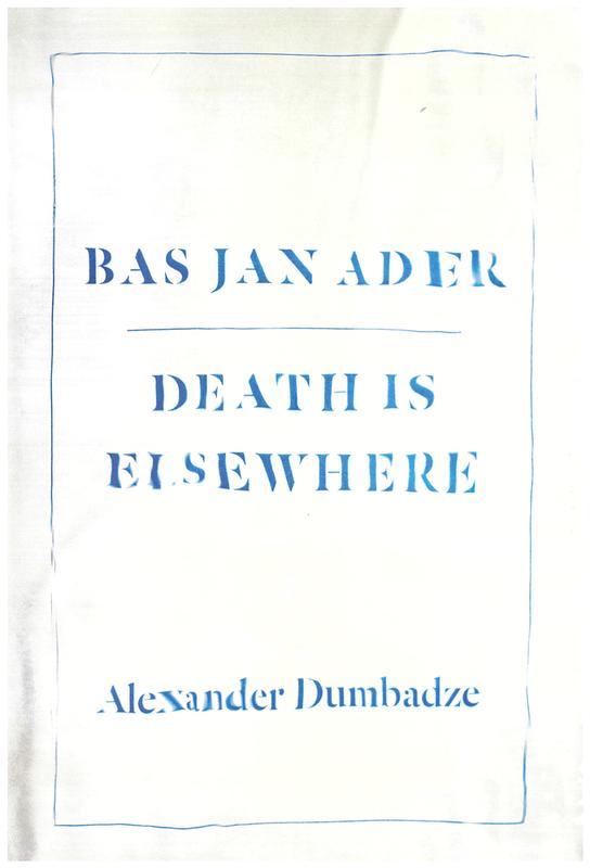 Bas Jan Ader : death is elsewhere cover