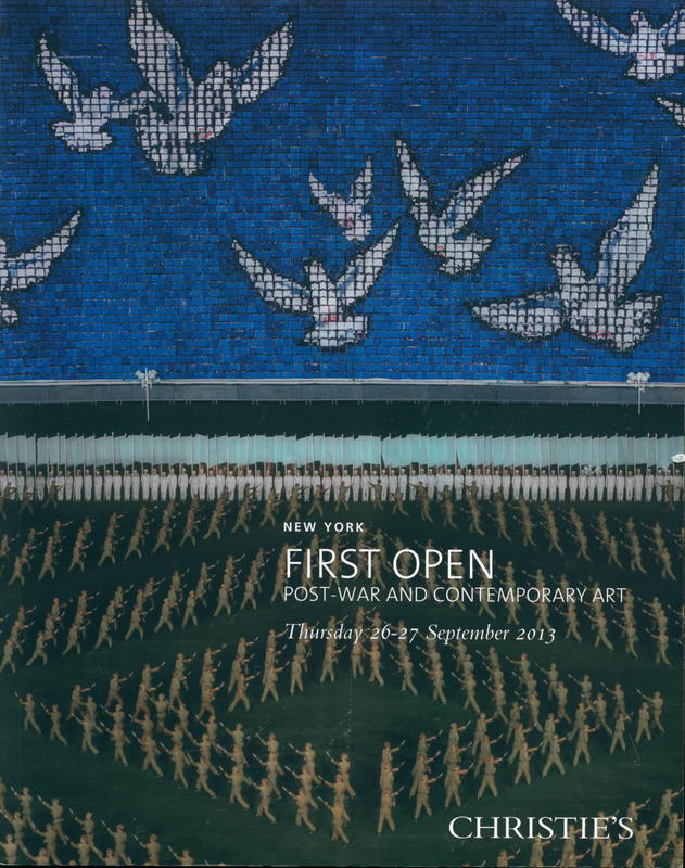 First open : post-war and contemporary art : Thursday 26 September 2013 cover