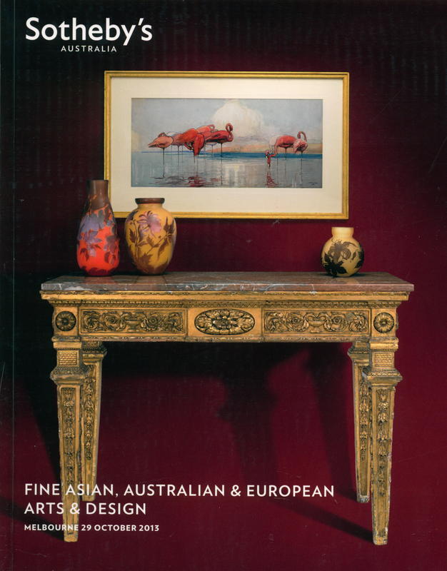 Fine Asian, Australian and European arts and design : auction in Melbourne, Tuesday 29 October 2013, 6 pm cover