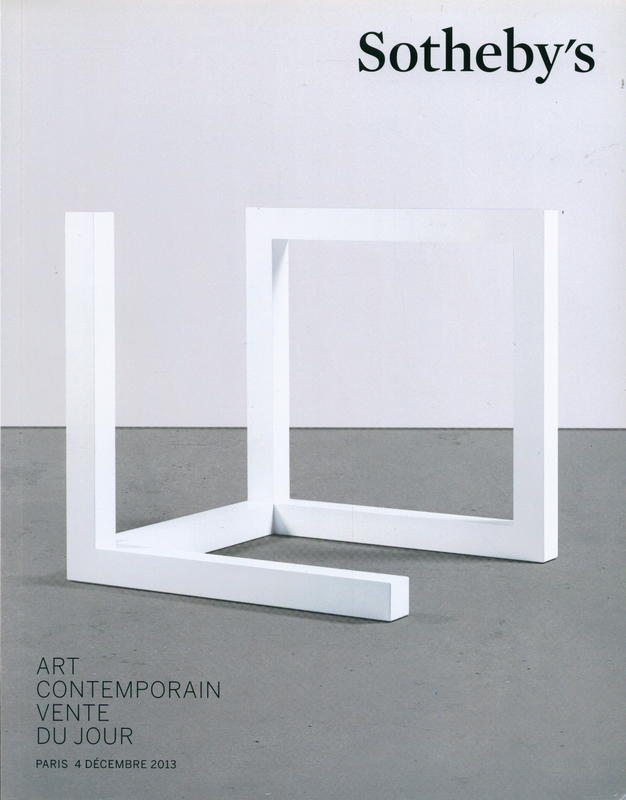 Art contemporain vente du jour : vente a Paris 4 Decembre 2013 cover