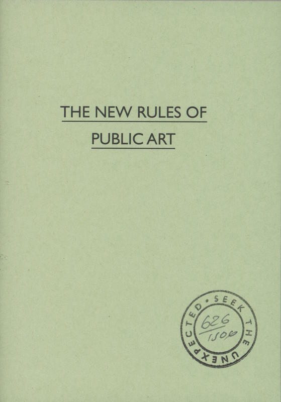 The new rules of public art / Situations cover