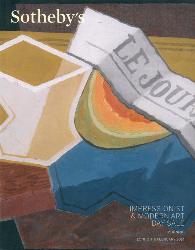 Impressionist and modern art day sale : morning : auction in London, 6 February 2014 cover