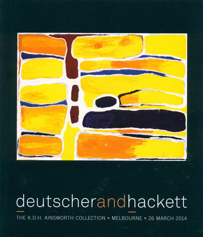 The K. D. H. Ainsworth Collection : Melbourne, 26 March 2014 : lots 1-66 / Deutscher and Hackett cover
