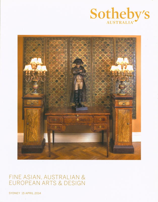 Fine Asian, Australian and European arts and design, including property from the Mrs Gayle Rivkin collection : auction in Sydney, 15 April 2014 / Sotheby's cover