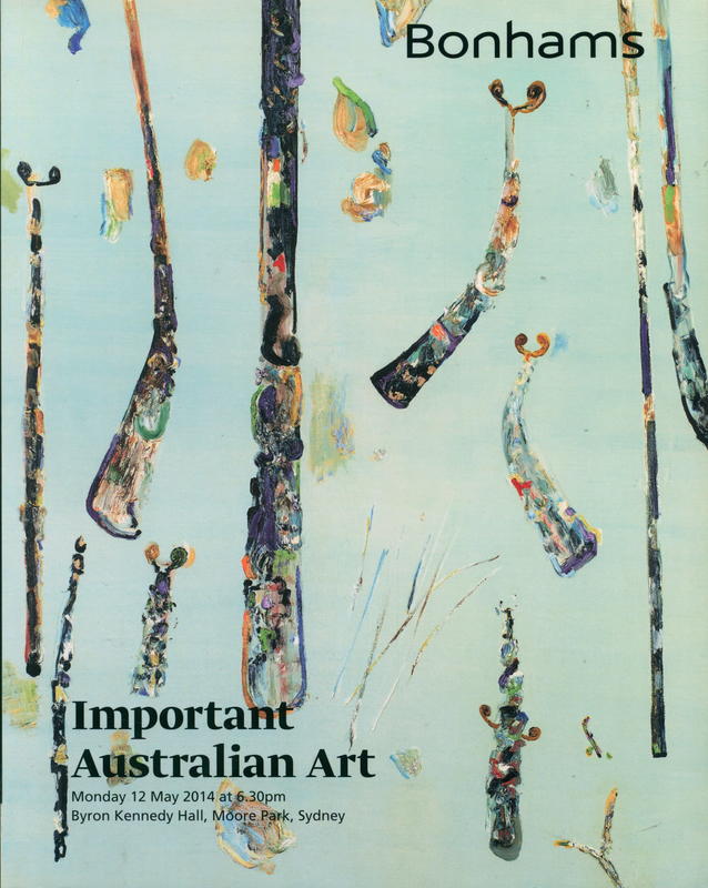 Important Australian art : Monday 12 May 2014 at 6.30pm cover