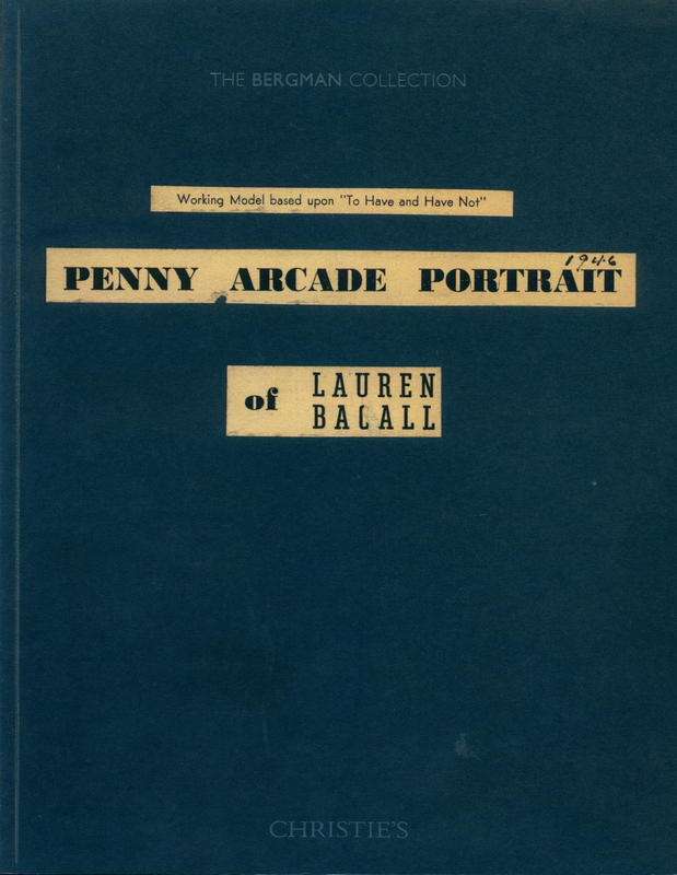The Bergman Collection : Joseph Cornell : Penny Arcade portrait dossier cover