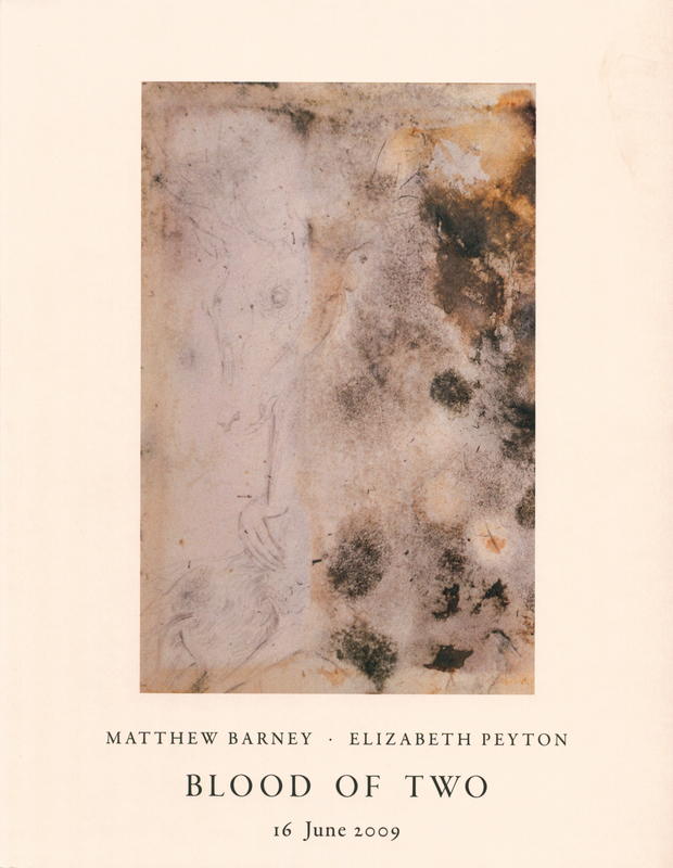 Matthew Barney and Elizabeth Peyton : Blood of Two : 16 June 2009 cover