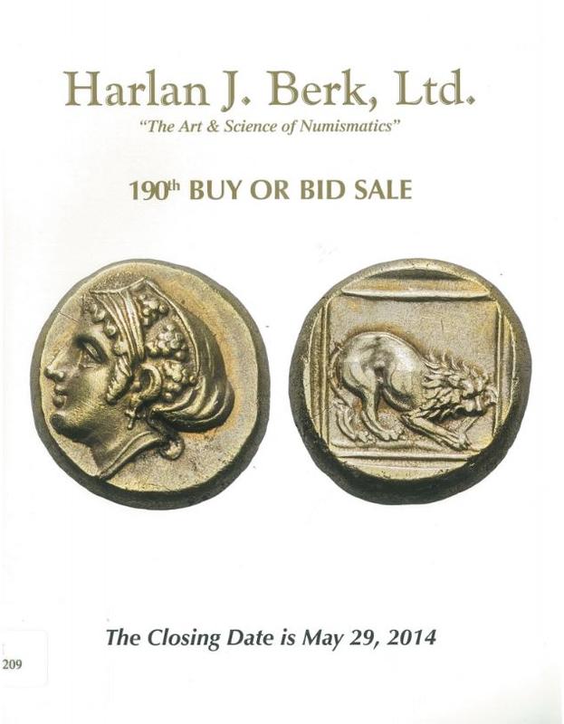 190th buy or bid sale / Harlan J. Berk Ltd. cover