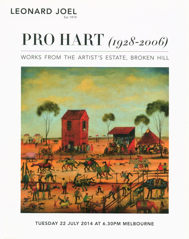 Pro Hart (1928-2006) : works from the artist's estate, Broken Hill : Tuesday 22 July 2014 at 6.30pm, Melbourne cover