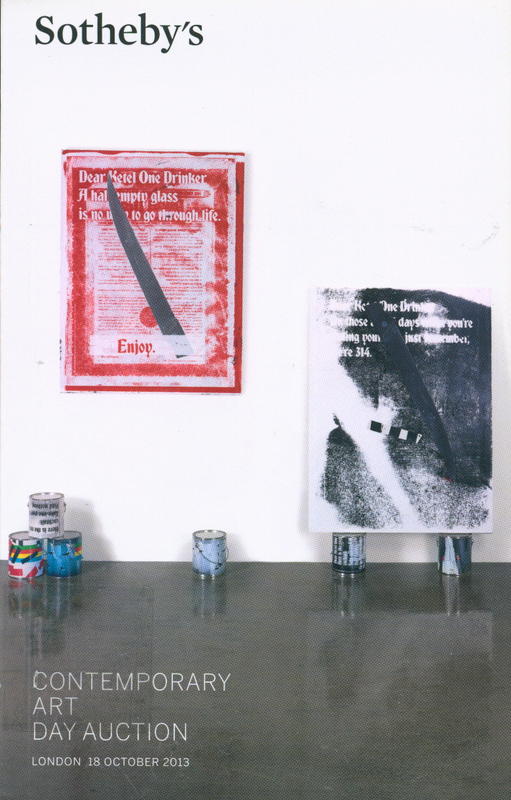 Contemporary art day auction : auction in London, 18 October 2013 cover