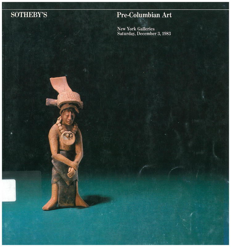Pre-Columbian art : auction, Saturday, December 3, 1983 at 10:15am and 2pm / Sotheby Parke Bernet Inc. cover