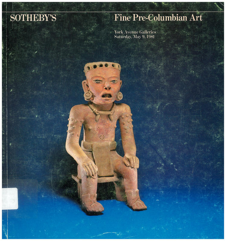 Fine pre-Columbian art : property of various owners / Sotheby Parke Bernet Inc. cover