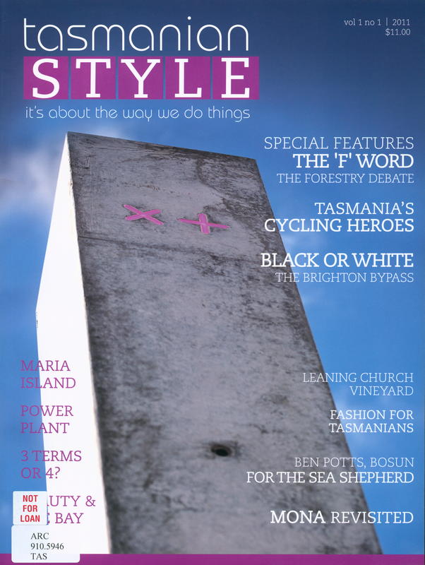 Tasmanian style : volume 1, number 1, 2011 cover