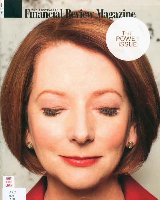 The Australian Financial Review magazine : the power issue, October 2011 cover