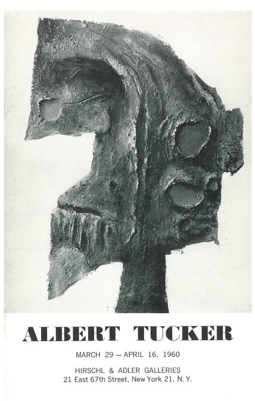 Albert Tucker : March 29-April 16, 1960 / Albert Tucker ; foreword written by Fred Ringel; Hirschl Adler Galleries cover
