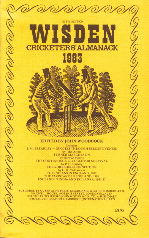 Wisden cricketers' almanack : 1983 cover
