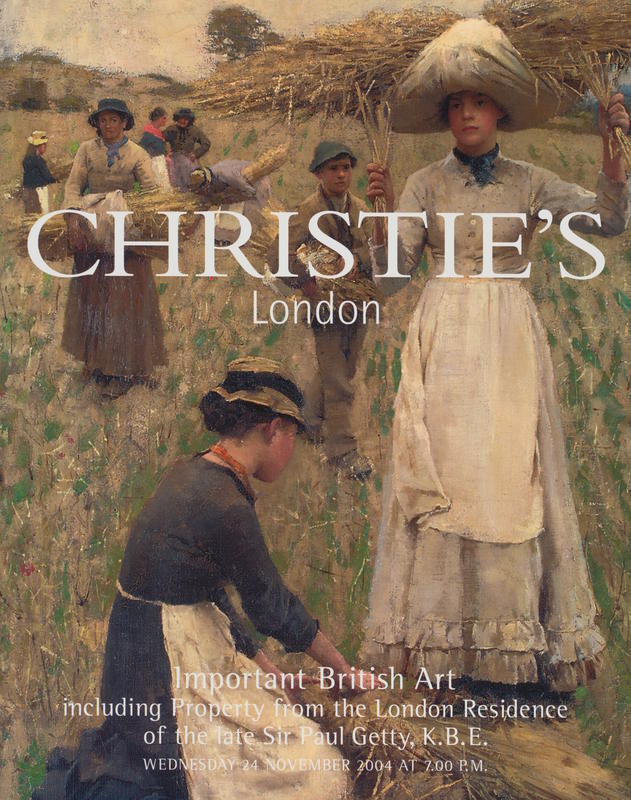 Important British art including property from the London residence of the late Sir Paul Getty, K. B. E. : Wednesday 24 November 2004 cover