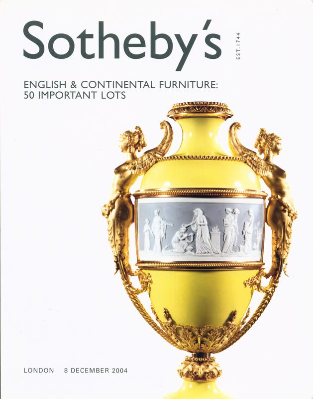 English and Continental furniture, 50 important lots : London, Wednesday 8 December 2004 cover