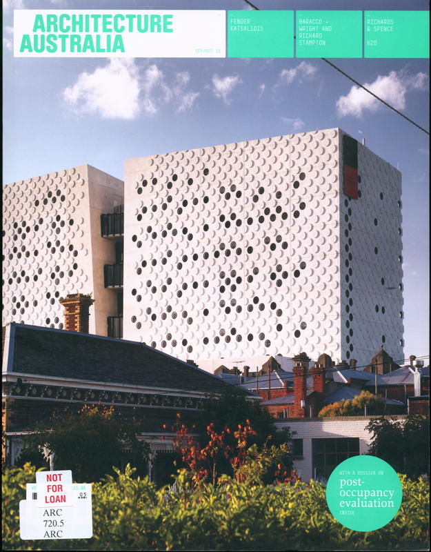 Architecture Australia : volume 100, number 5, September/October 2011 cover