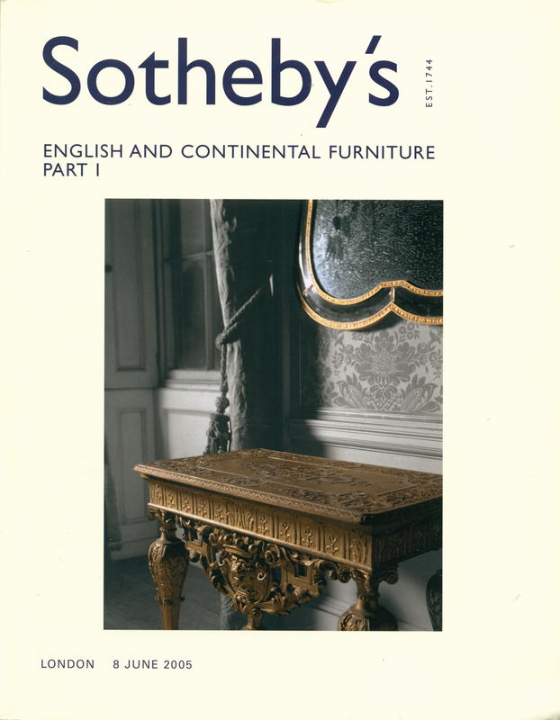 English and continental furniture part I : London, Wednesday 8 June 2005 cover