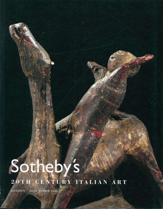 20th Century Italian art : London, Monday 24 October 2005 cover