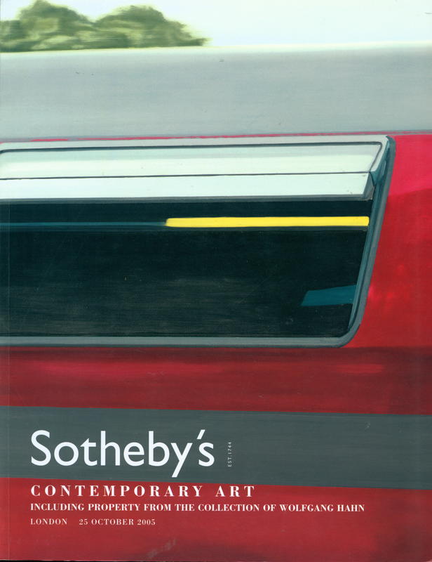 Contemporary art including property from the Collection of Wolfgang Hahn : London, Tuesday 25 October 2005 cover