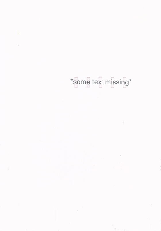 Some text missing cover