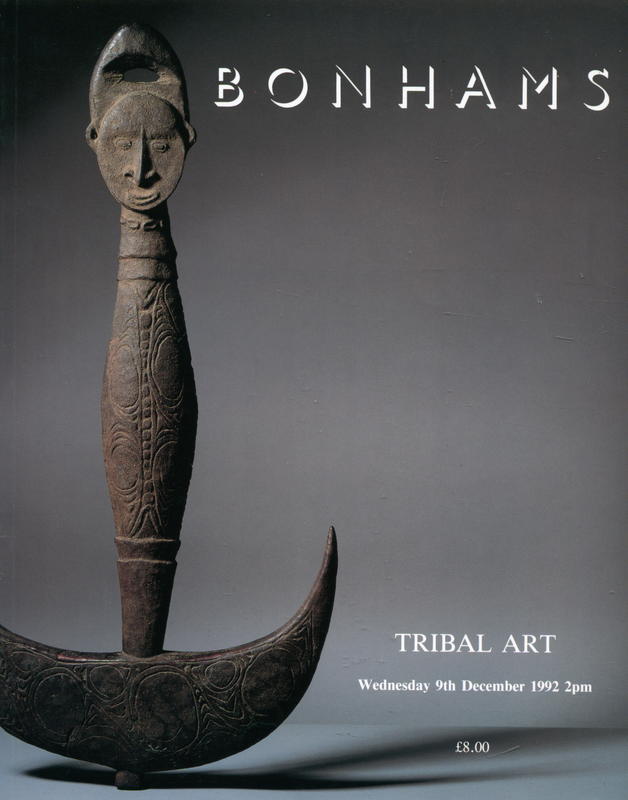 Tribal art : which will be sold at auction by Bonhams on Wednesday 9th December 1992 at 2pm cover
