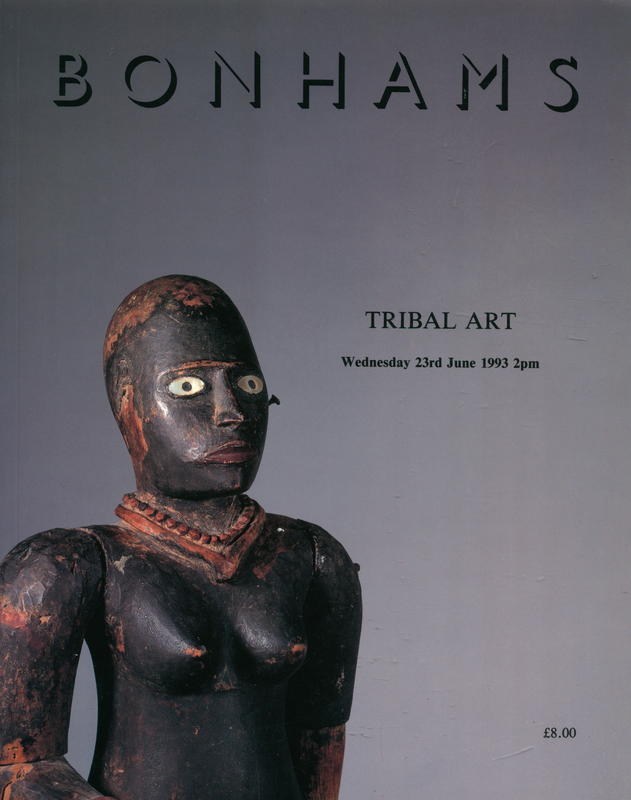 Tribal art : which will be sold at auction by Bonhams on Wednesday 23rd June, 1993 at 2pm cover