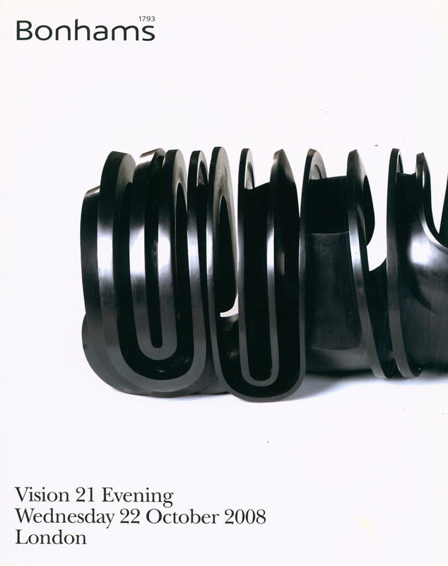 Vision 21 evening : a sale of post war paintings, prints, photographs, sculptures and modern design furniture : Wednesday 22 October 2008 at 7pm cover