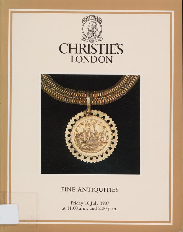 Fine antiquities : the property of the Rt. Hon Lord Nathan, The National Museum of American Art and from various sources cover