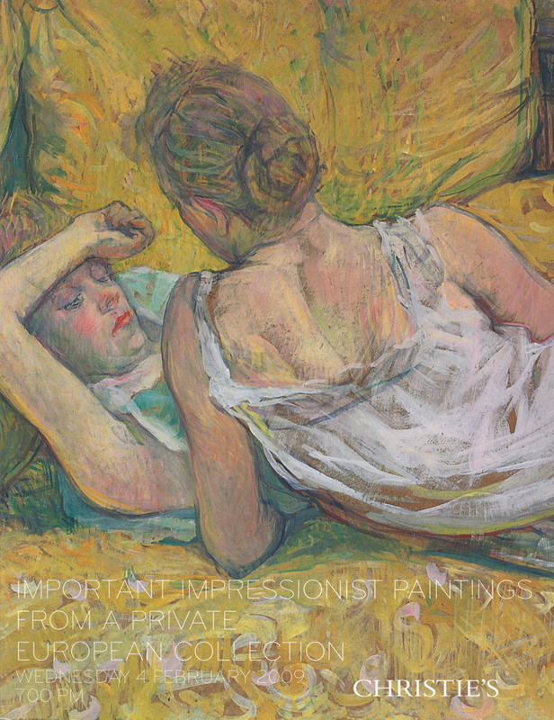 Important Impressionist paintings from a private European collection : Impressionist/modern evening sale, London, Wednesday 4 February 2009 cover