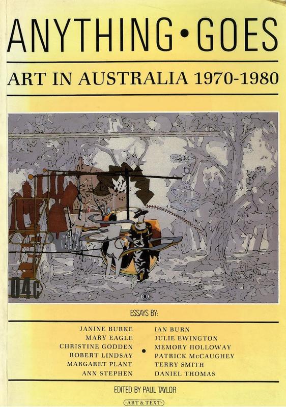 Anything goes : art in Australia 1970-1980 / edited by Paul Taylor cover
