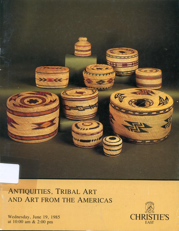Antiquities, tribal art and art from the Americas : including American Indian art, Pre-Columbian, African, Oceanic, Egyptian, Greek, Roman, Islamic, and Eskimo works of art cover