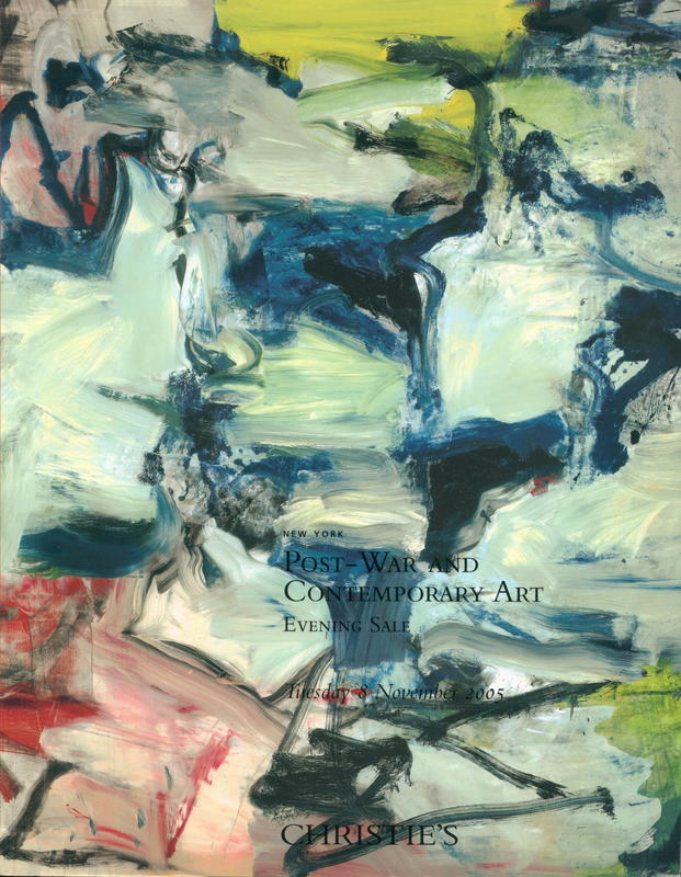 Post-war and contemporary art : evening sale, Tuesday 8 November 2005 cover