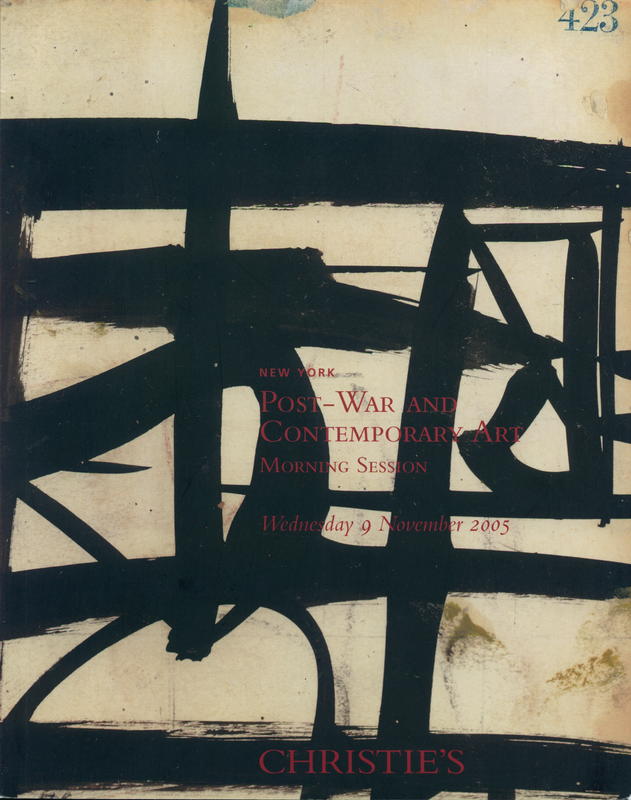 Post-war and contemporary art (morning session) : Wednesday 9 November 2005 cover