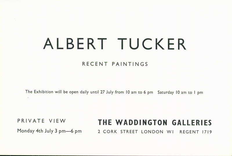 Albert Tucker : recent paintings cover