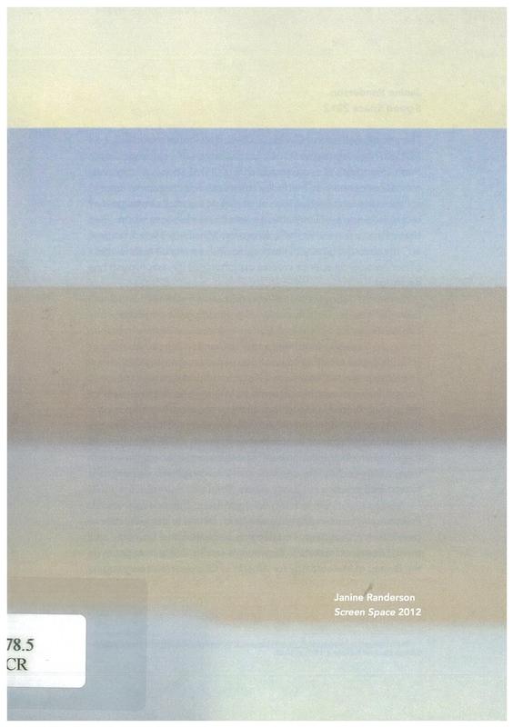 Janine Randerson : Screen Space 2012 cover