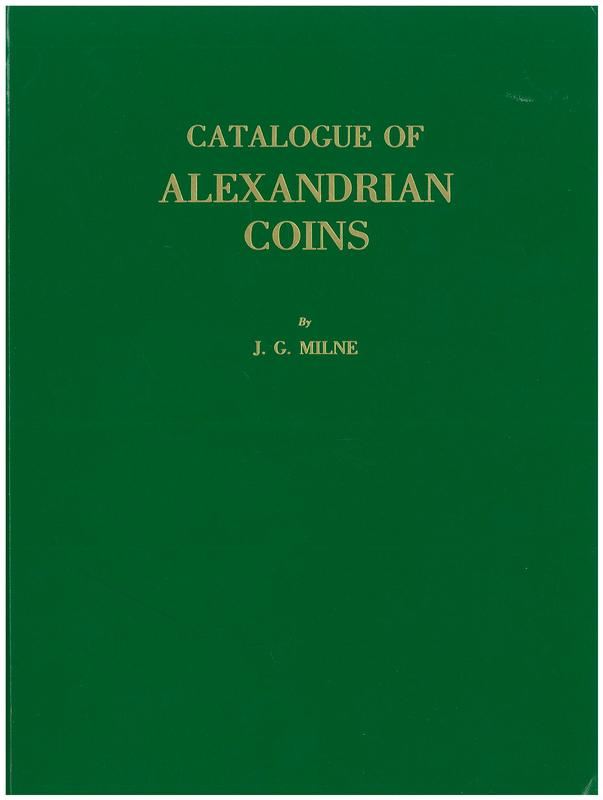 Catalogue of Alexandrian coins cover