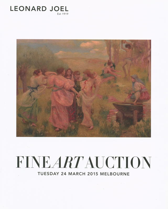 Fine art Auction : Tuesday 24 March 2015 at 6.30pm, Melbourne cover