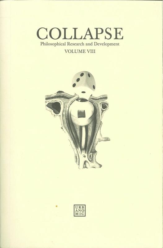 Collapse : philosophical research and development : volume VIII / edited by Robin Mackay cover