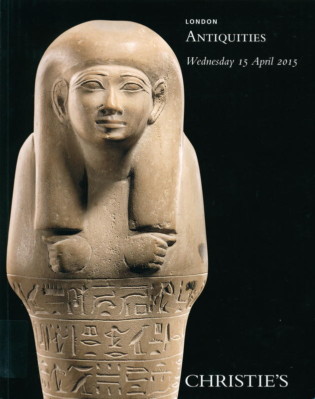 Antiquities : Wednesday 15 April 2015 / Christie's cover