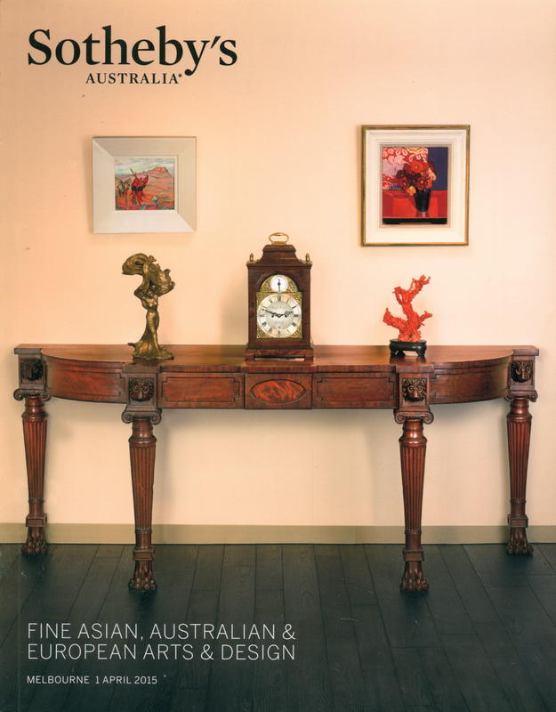 Fine Asian, Australian and European arts and design : including property from the Tom Schrecker Collection, Sydney, the estate of the late I. H. Ring : auction in Melbourne, 1 April 2015 cover