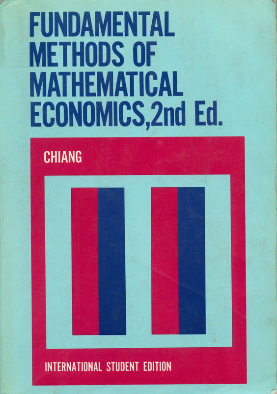 Fundamental methods of mathematical economics cover