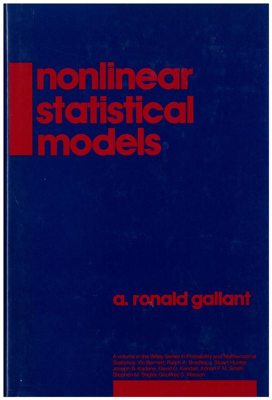 Nonlinear statistical models / A. Ronald Gallant cover