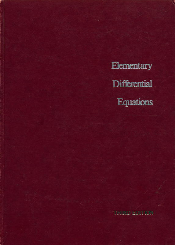 Elementary differential equations / William E. Boyce and Richard C. DiPrima cover