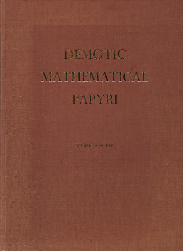 Demotic mathematical papyri / Richard Parker cover