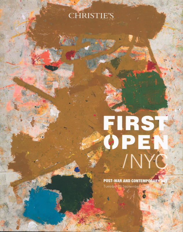 First open / NYC : post-war and contemporary art, Tuesday 23 September 2014 cover