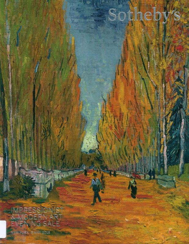 Impressionist & modern art evening sale : auction in New York, 5 May 2015 cover